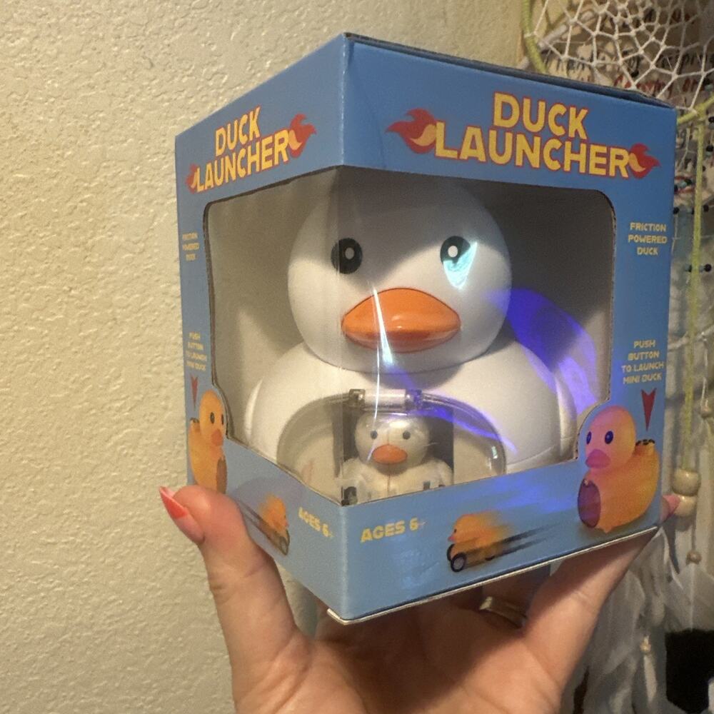 Gener8 Friction Powered Duck Launcher Five Below. White Duck. Viral Toy